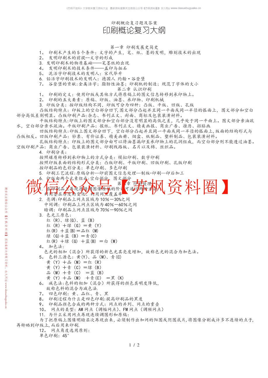 印刷概论